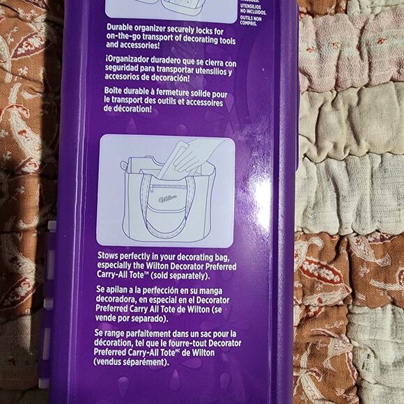 Wilton Tool Organizer-purple Duel Compartment Case For clean & dirty Spatulas - Picture 3 of 6